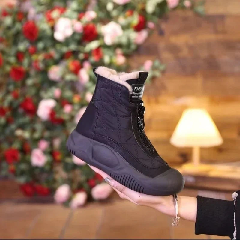 Addison - Padded Zip Snow Boots — Black