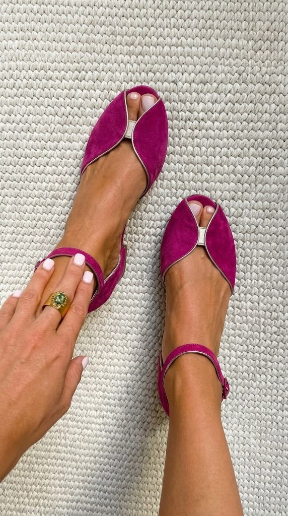 Hope - Slingback Comfort Sandals — Fuchsia