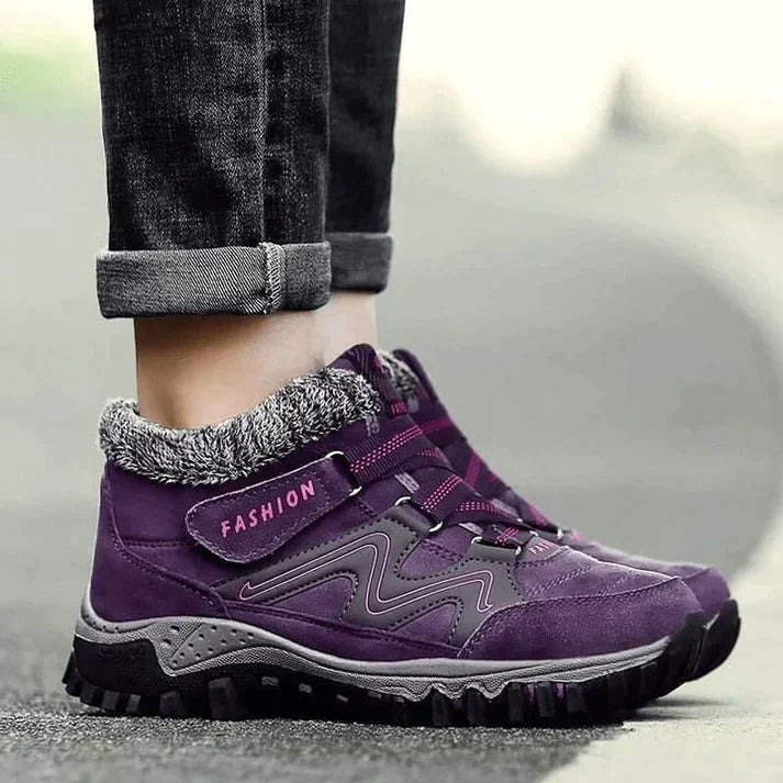 Eloise - Fur Lined Hiking Sneakers — Purple