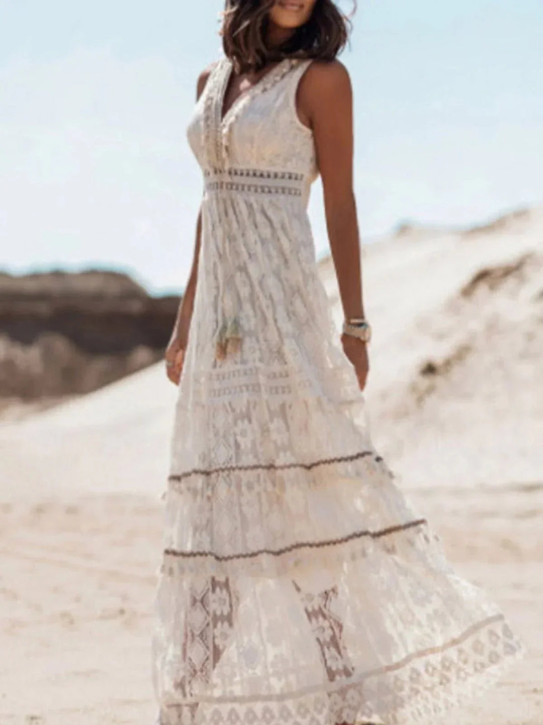 Rosa - Crochet Lace Maxi Dress