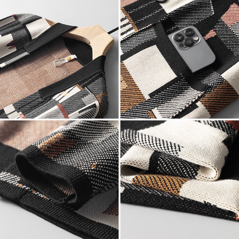 Charlie - Patchwork Knit Jacket