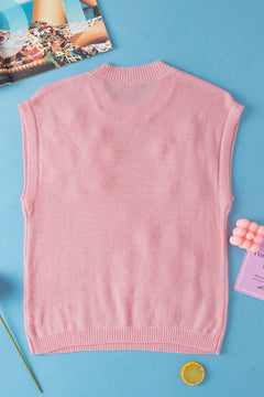 Christina - Knit Vest with 3D Flowers