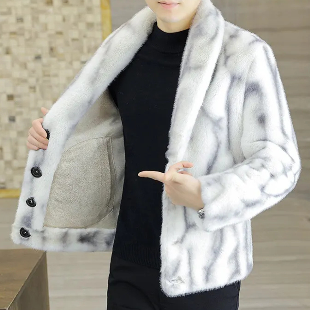 Harvey - Faux Fur Coat in White