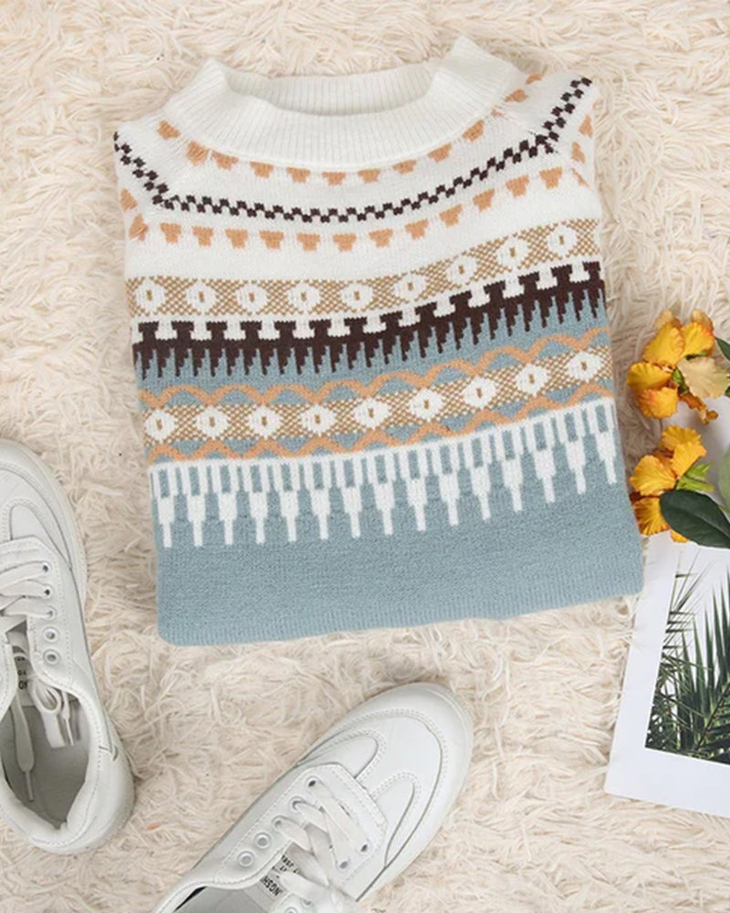 Bernadette - Fair Isle Colour Block Jumper