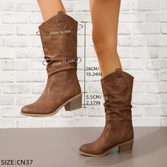 Myrtle - Slouch Heeled Boots