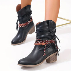 Martha - Slouch Ankle Cowboy Boots