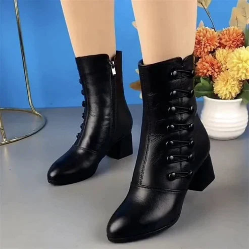 Lorelei - Lace up Block Heel Boots
