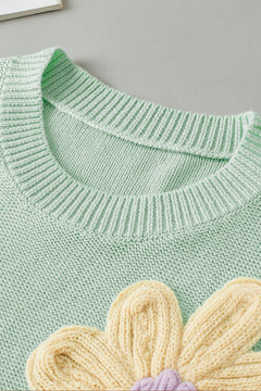Christina - Knit Vest with 3D Flowers