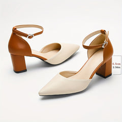 Celestine - Pointed Block Heel Pumps