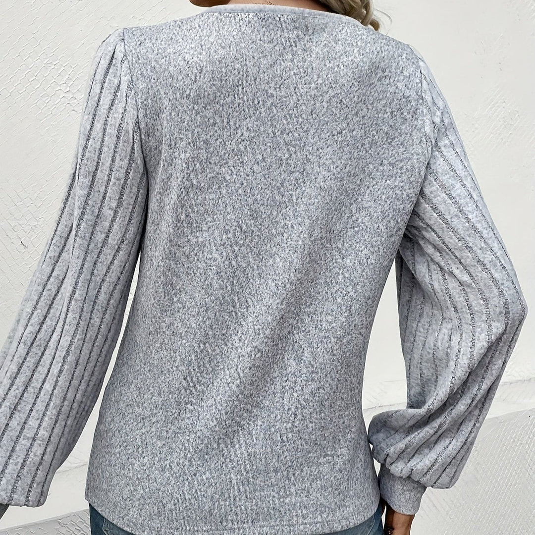 Gabrielle - Knit V Neck Button Top