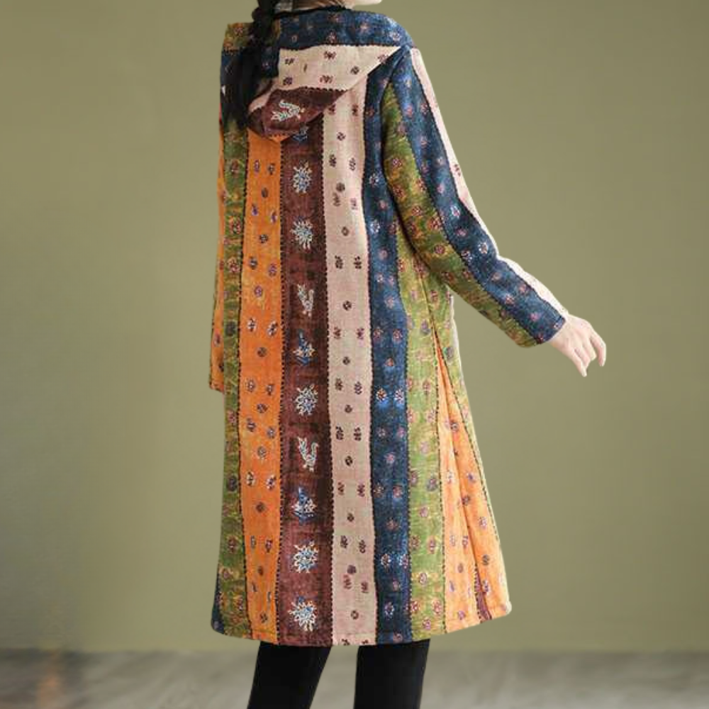 Serena - Patchwork Hooded Coat