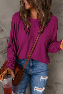 Fiona - Oversized Knit Top — Magenta