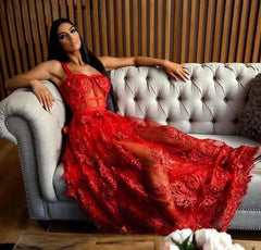 Annalise - Lace Corset Maxi Dress