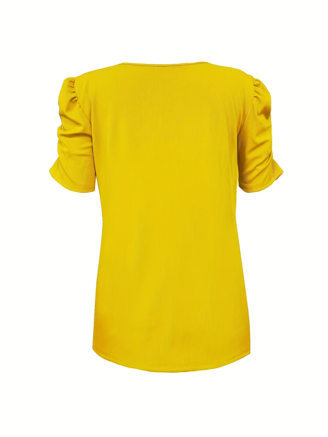 Paulette - Ribbed Puff Sleeve Top