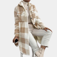 Octavia - Check Shacket with Buttons — Khaki