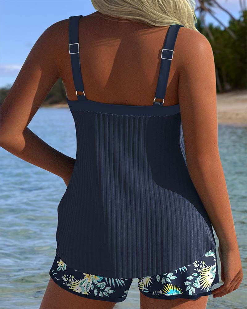 Annalise - Stripe Tankini with Shorts