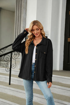 Marian - Textured Button Shacket