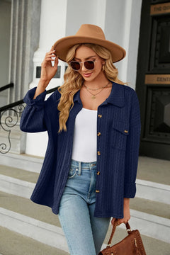 Marian - Textured Button Shacket