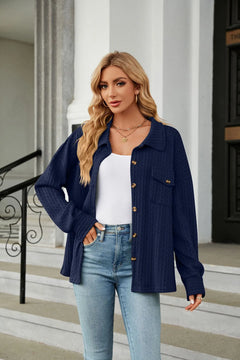 Marian - Textured Button Shacket