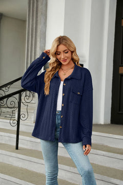 Marian - Textured Button Shacket