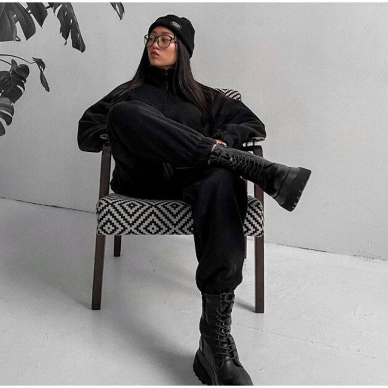Pearl - Black Hoodie and Joggers