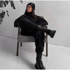 Pearl - Black Hoodie and Joggers
