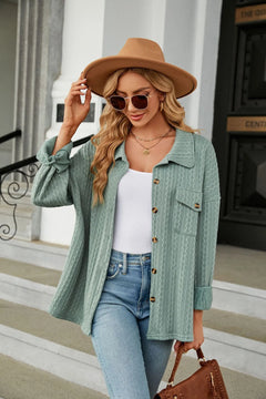 Marian - Textured Button Shacket
