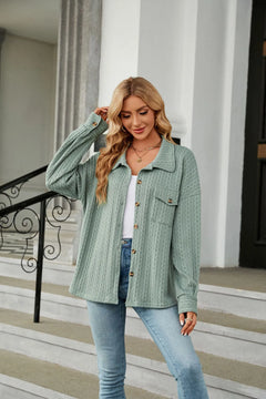 Marian - Textured Button Shacket