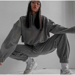 Giselle - Grey Hoodie and Jogger Set