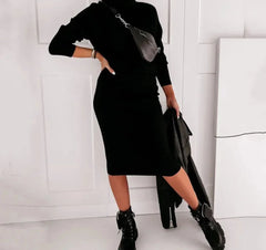 Jacqueline - Knit Turtleneck and Skirt Set