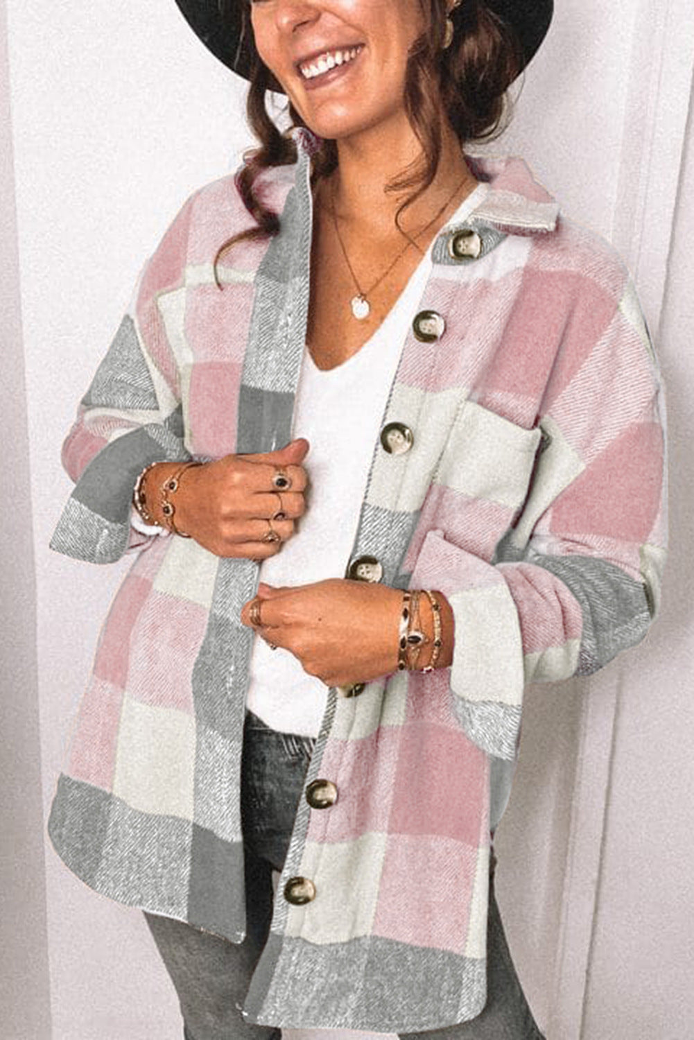 Megan - Plaid Patchwork Shacket