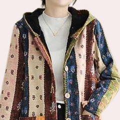 Serena - Patchwork Hooded Coat
