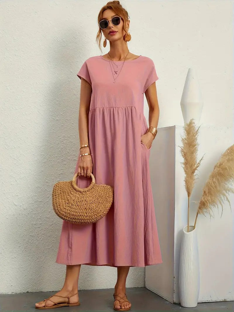 Francesca - Midi Dress with Pockets