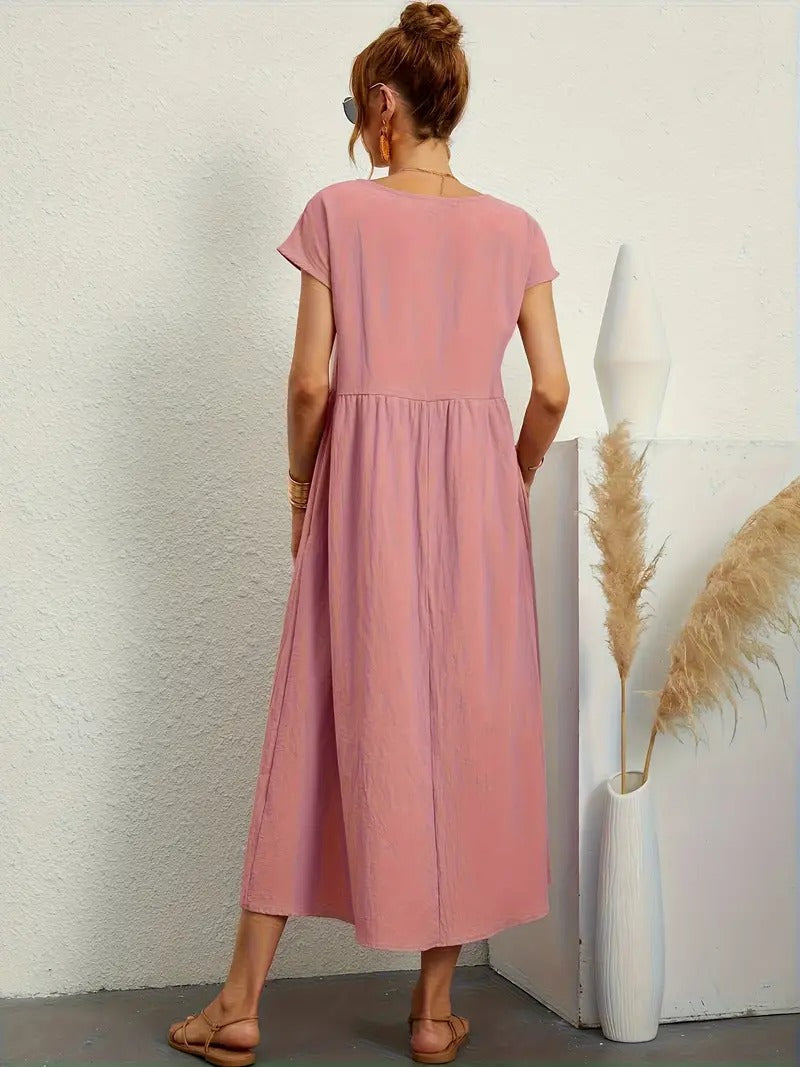 Francesca - Midi Dress with Pockets