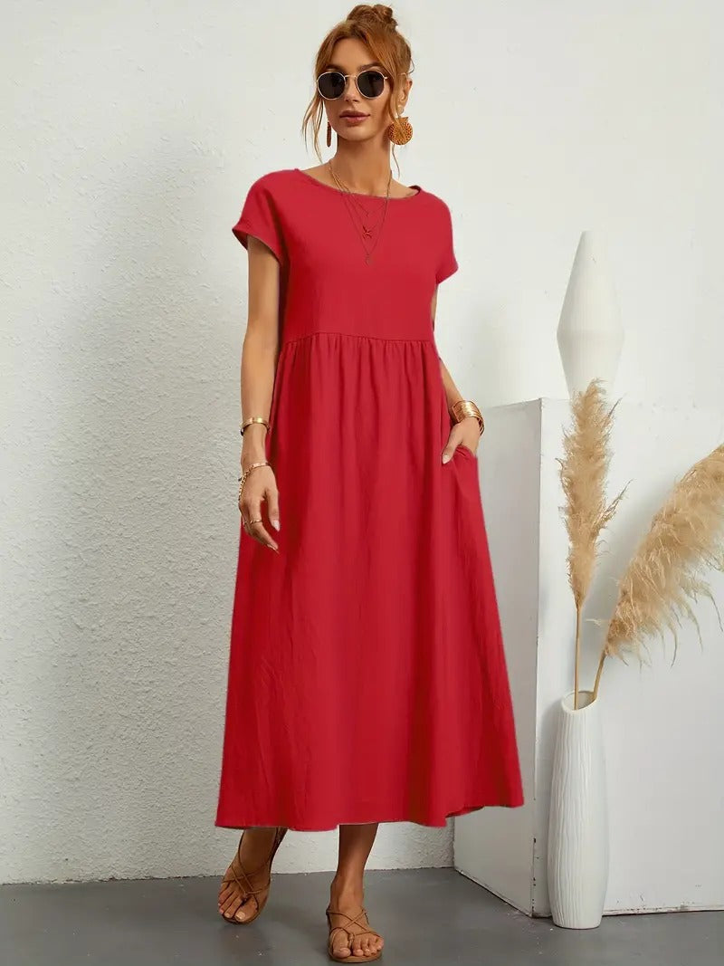 Francesca - Midi Dress with Pockets