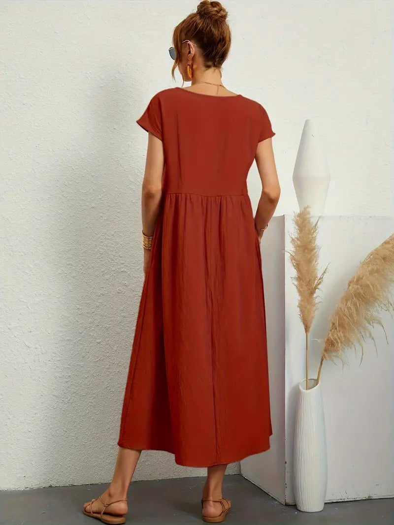 Francesca - Midi Dress with Pockets