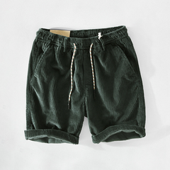Cooper - Corduroy Knee Shorts — Green