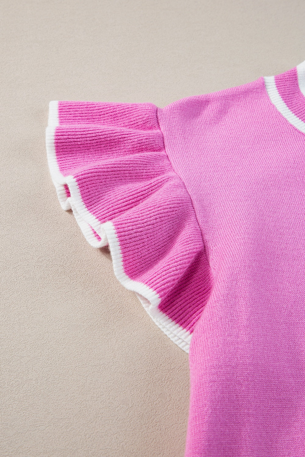 Wilhelmina - Knit Top with Contrast Trim