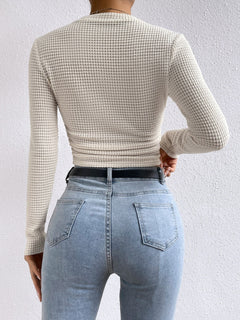 Philippa - Waffle Knit Fitted Top