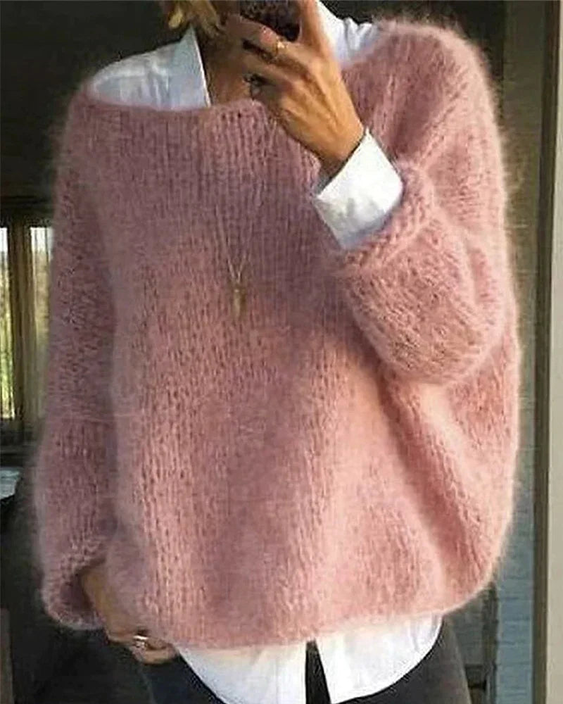 Rosalie - Mohair Batwing Jumper — Pink