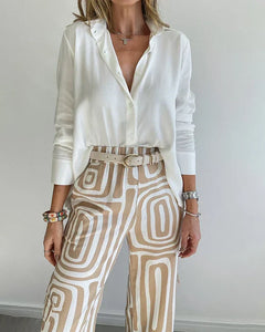 Grace - Shirt and Printed Trouser Set