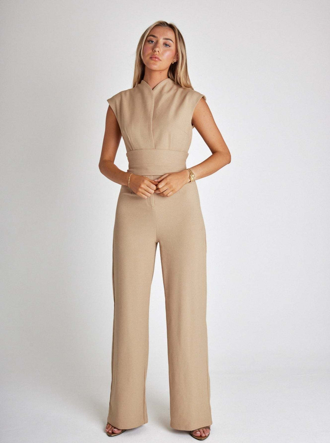 Ella - Sleeveless Wide Leg Jumpsuit