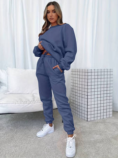 Clementine - Cotton Sweat and Jogger Set — Dark blue
