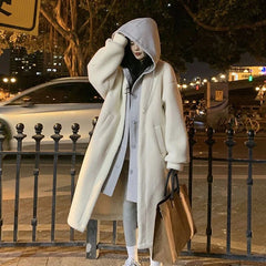 Ursula - Faux Fur Longline Coat — White
