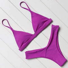 Chelsea - Simple Triangle Bikini — Violet