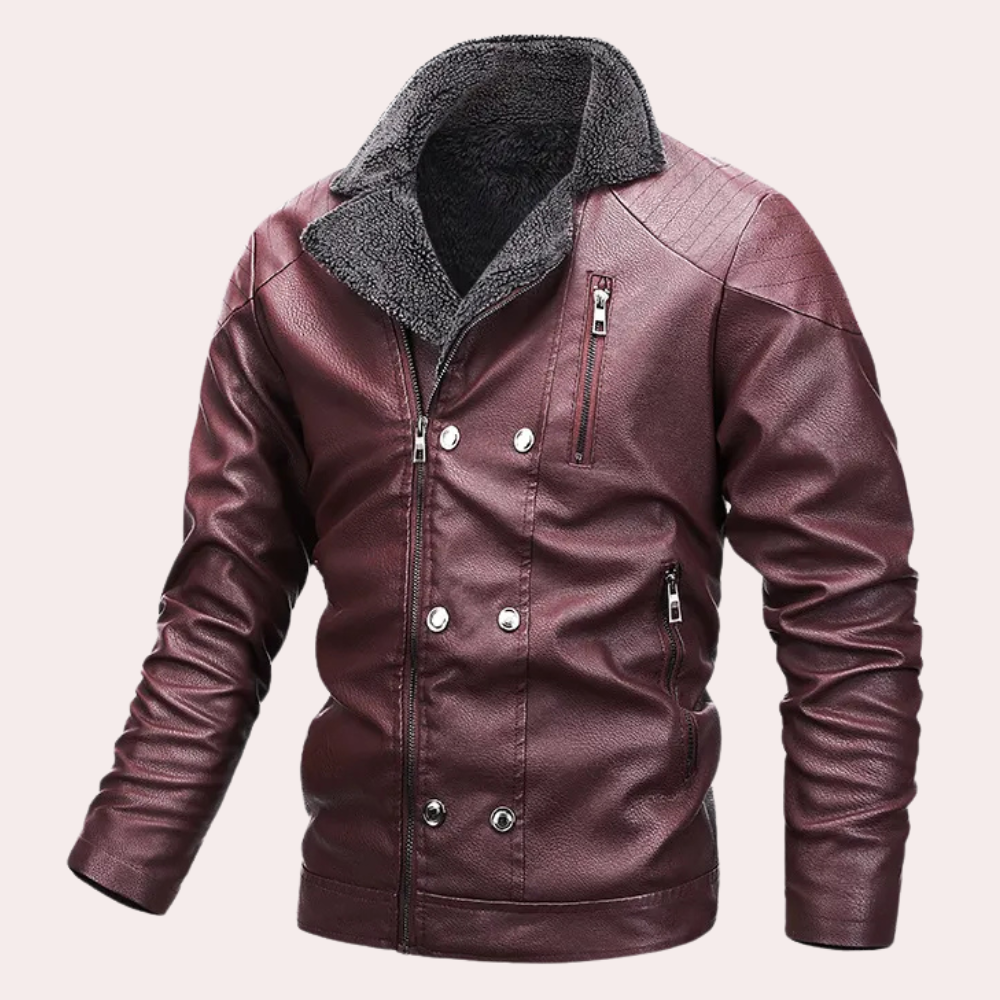 Percy - Sherpa Lined Jacket — Red