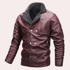 Percy - Sherpa Lined Jacket — Red