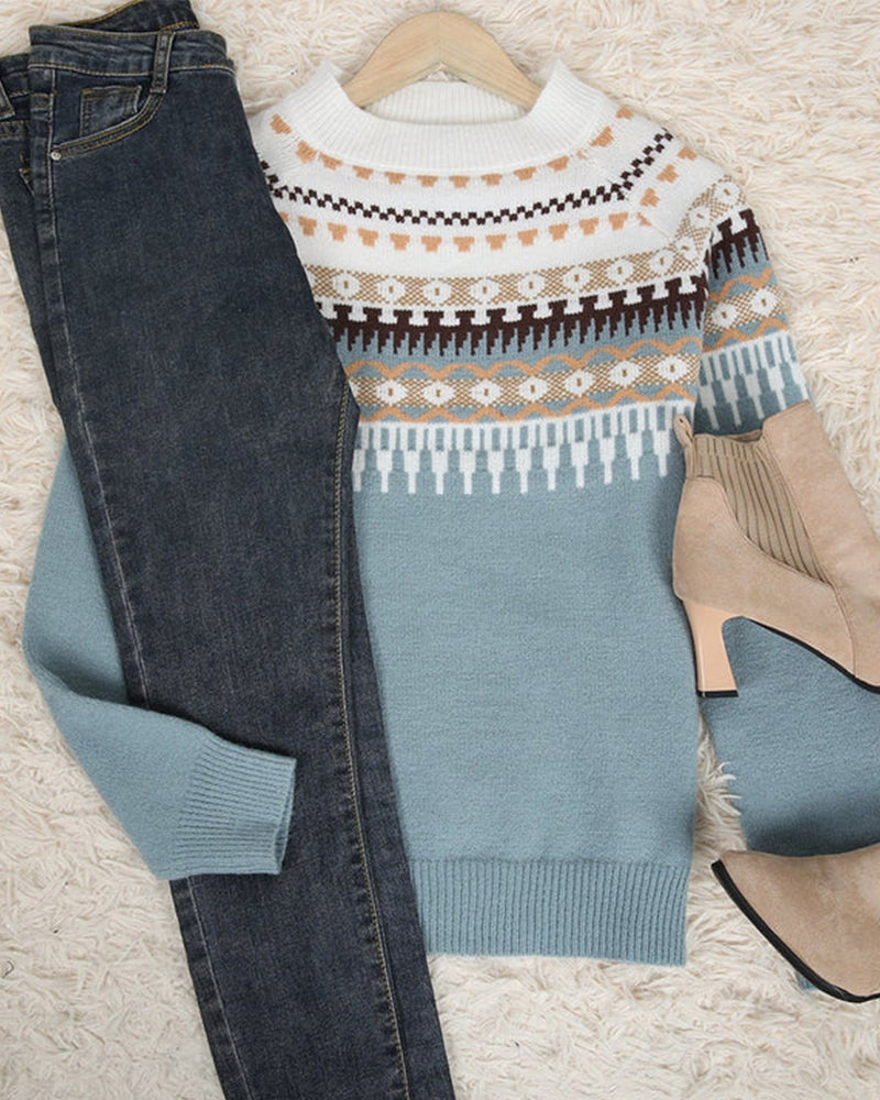Bernadette - Fair Isle Colour Block Jumper
