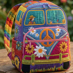 Cerys - Flower Van Quilted Backpack