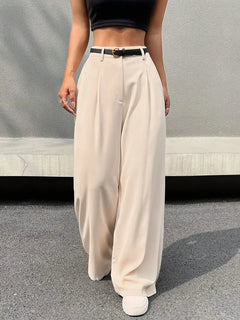 Bernadette - Wide Leg Trousers with Belt